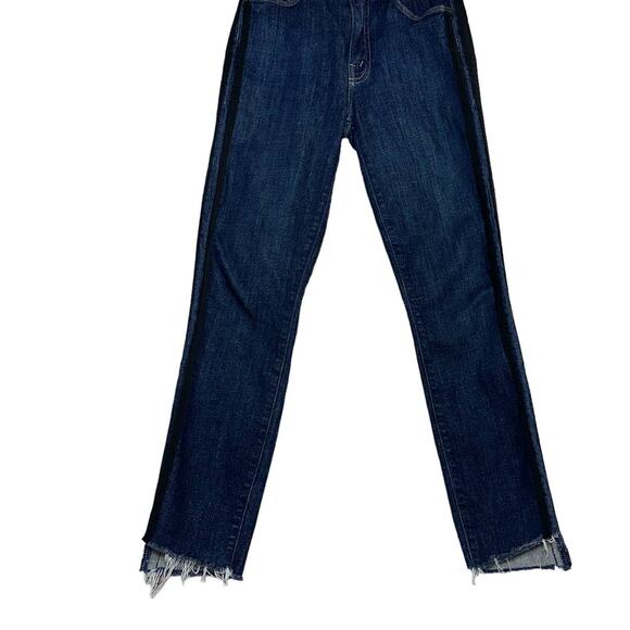 MOTHER Stunner Zip Ankle Step Fray Wash Sweeping Racer Skinny Jeans Size 24 - Picture 5 of 14